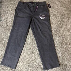 Gloria Vanderbilt Jeans Womens 18W Gray Amanda Ultra Stretch Tapered Leg Plus